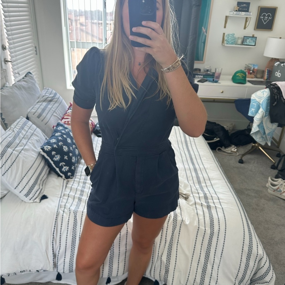 navy blue Romper